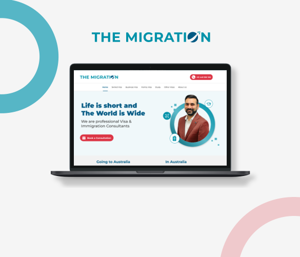 The Migration website on desktop, tablet and mobile
